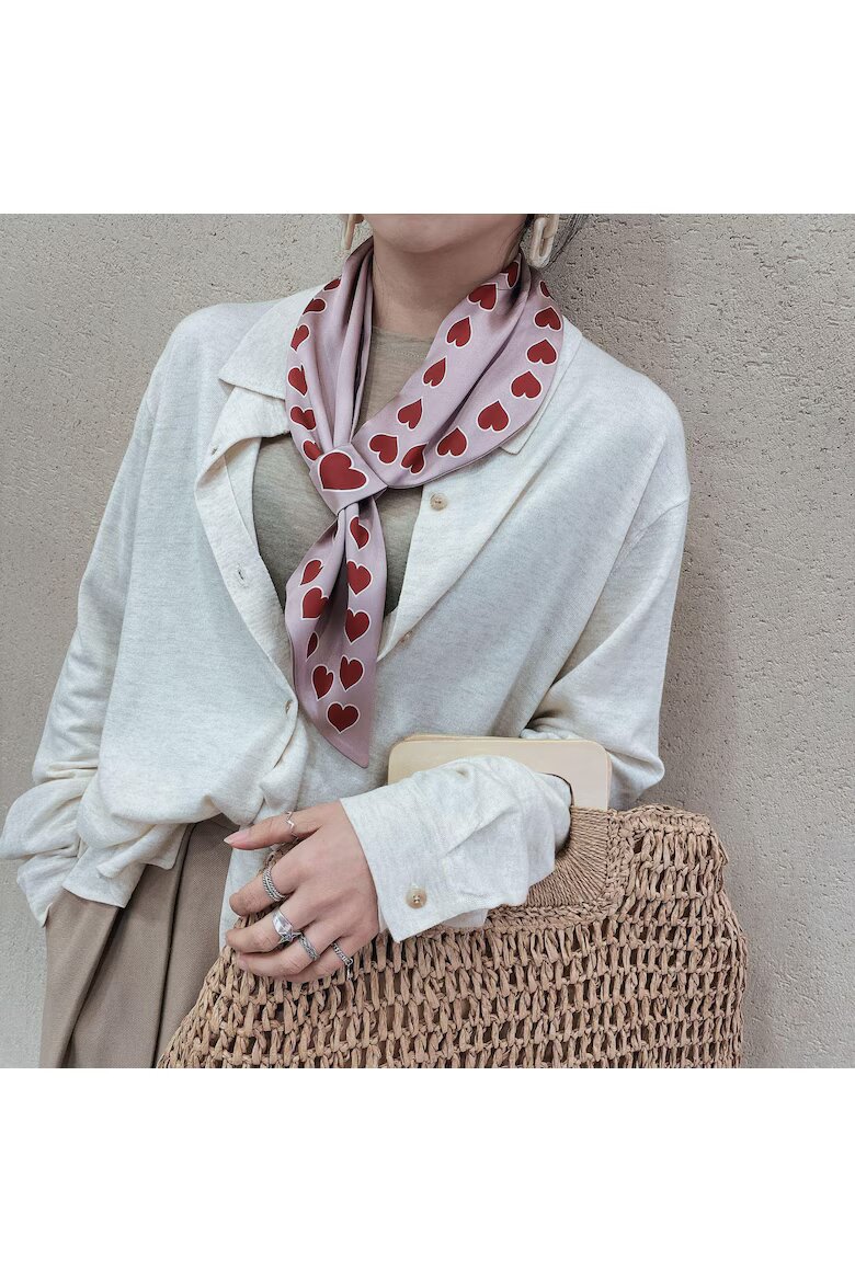 Pursehuit Розов шал с щампа Anya C3