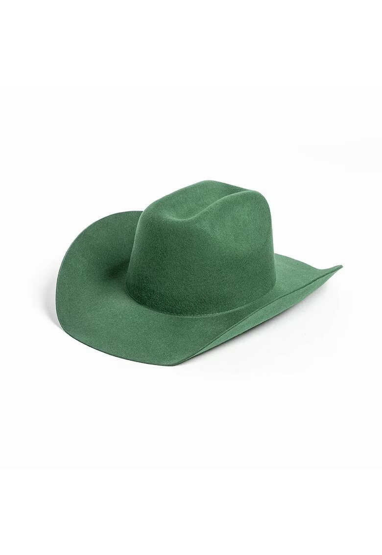 Pursehuit Шапка Fedora - зелена - вълнена - каубойски стил - регулируема - Cevin