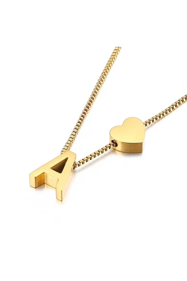 Pursehuit Златно колие от неръждаема стомана покрито с 18k злато с инициал А Hendrika C3