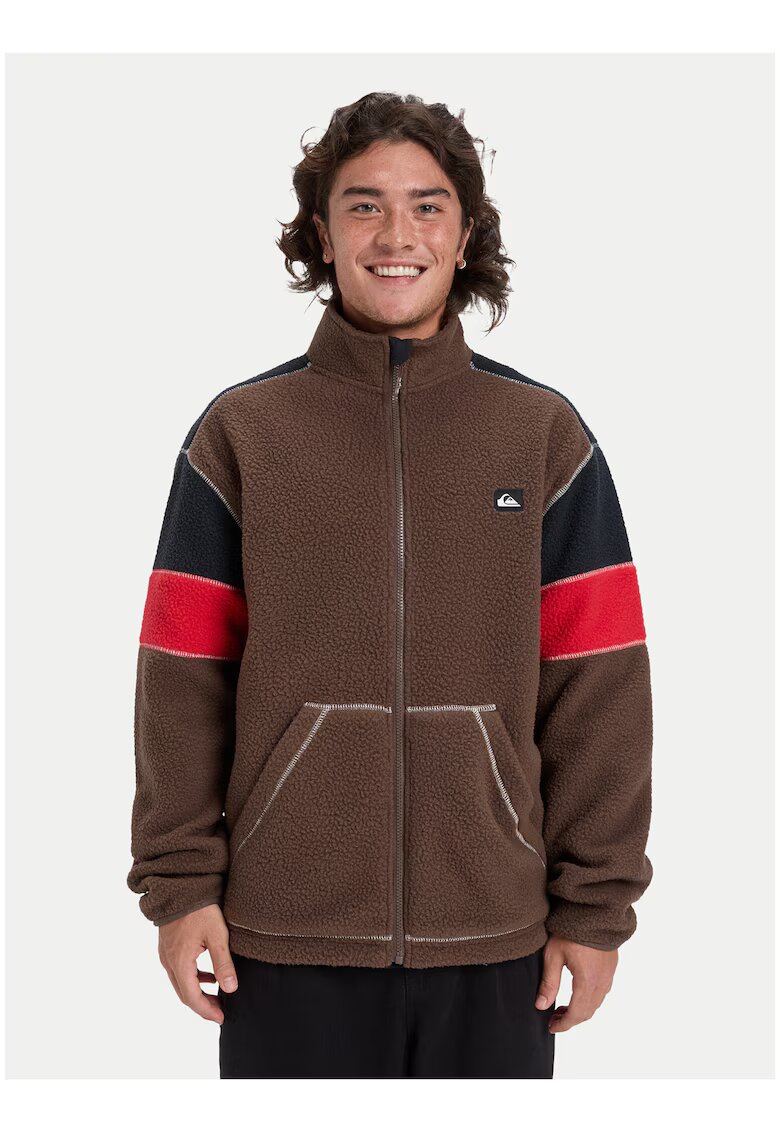 QUIKSILVER Мъжко яке - полар - дълго - кафяво - полиестер