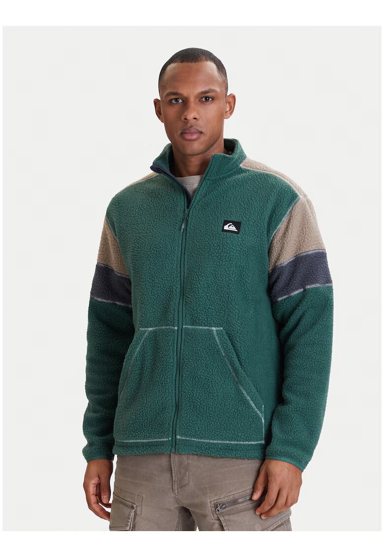 QUIKSILVER Мъжко яке - зелено - полиестер - дълъг ръкав - цип