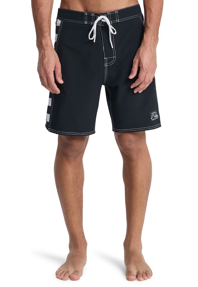 QUIKSILVER Плувни боксерки с връзки - Бял/Черен