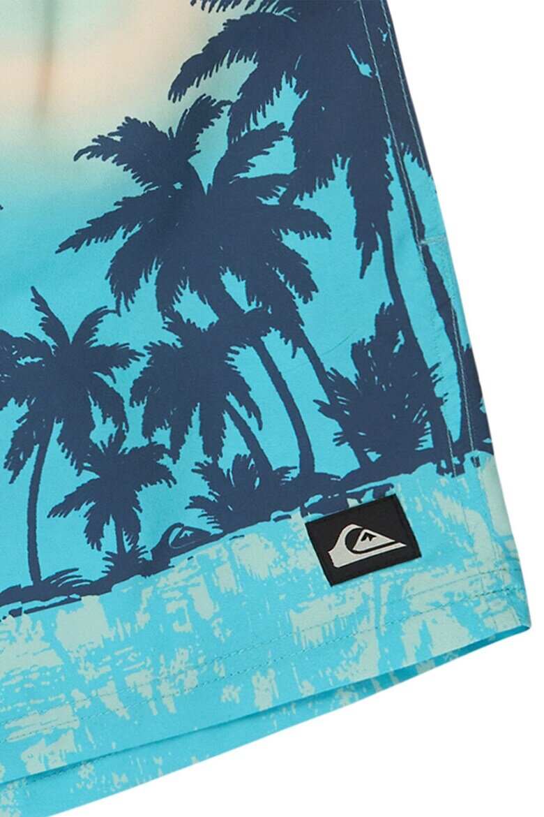 QUIKSILVER Плувни шорти Everyday с принт и връзка Тюркоаз/Бежов/Тъмносин