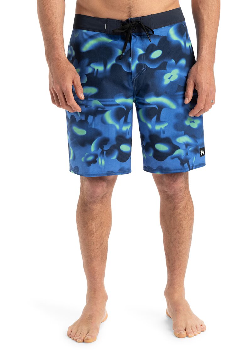 QUIKSILVER Плувни шорти с връзка - Син/Шам фъстък зелено