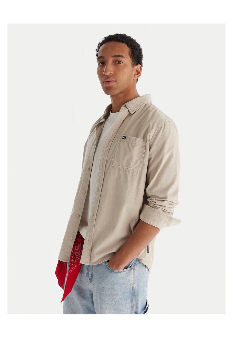 QUIKSILVER Риза памук - бежова