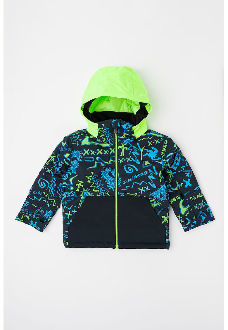 QUIKSILVER Ски яке Littel Mission с принт - Зелен/Черен/Син