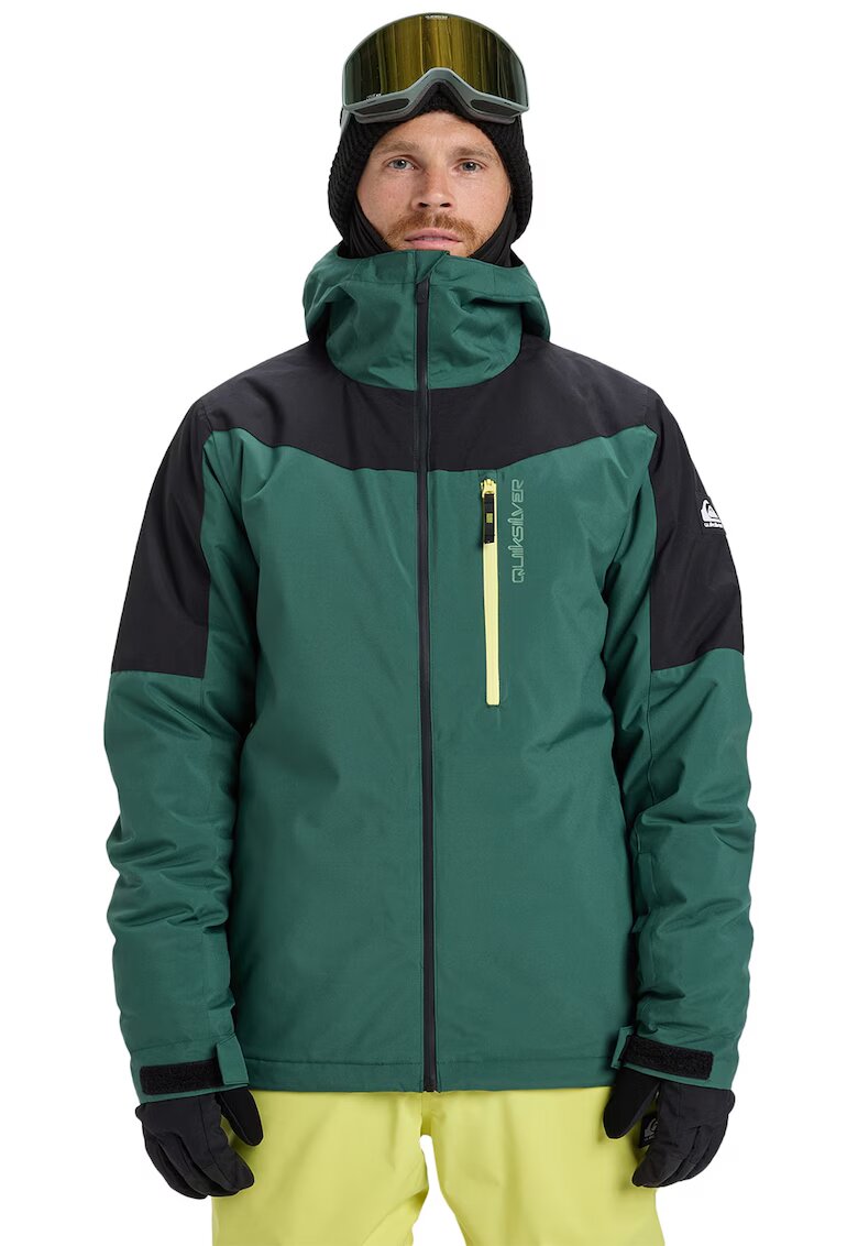 QUIKSILVER Зимно яке Titano Skin - Зелен/Черен