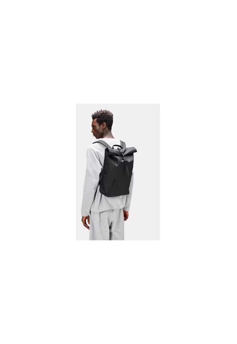Rains Раница Rolltop W3 13320 - черна - пластмасов материал