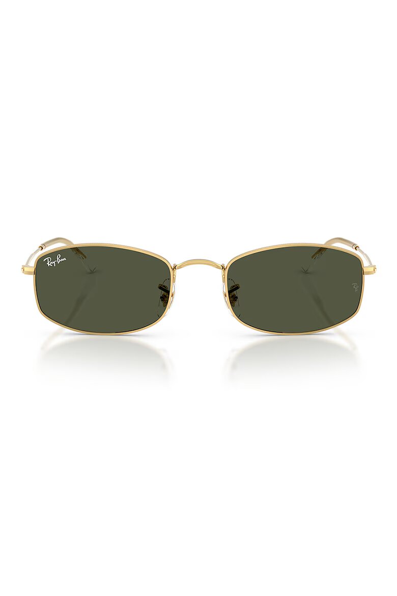 Ray-Ban Овални слънчеви очила с плътни стъкла Златист
