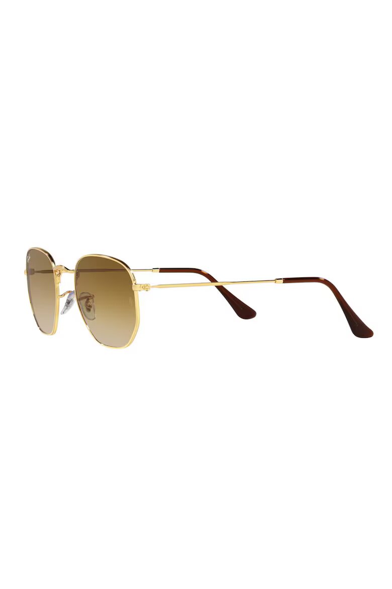 Ray-Ban Унисекс квадратни слънчеви очила с метална рамка Златист/Бордо