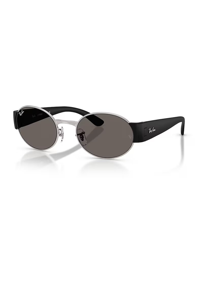 Ray-Ban Унисекс овални слънчеви очила - Черен/Сребрист