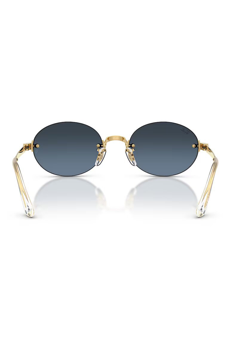 Ray-Ban Унисекс овални слънчеви очила с лого Бледо злато