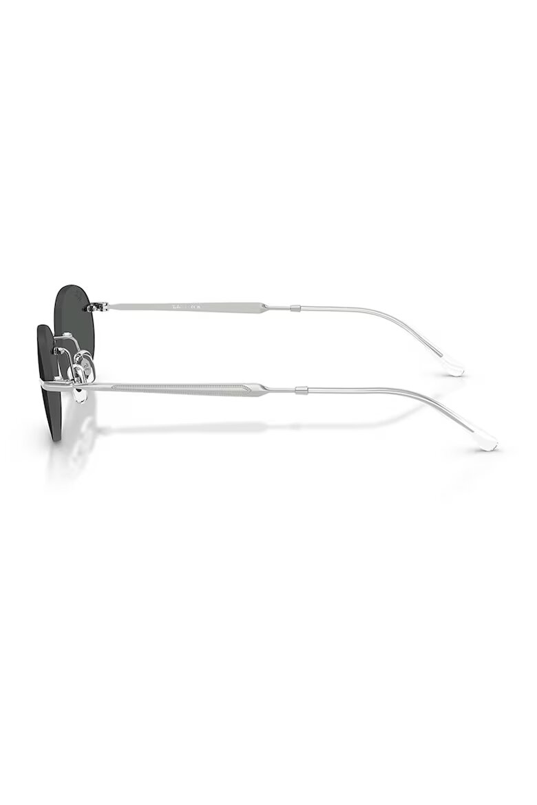 Ray-Ban Унисекс овални слънчеви очила с метална рамка Сребрист