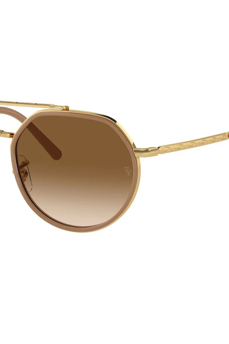 Ray-Ban Унисекс овални слънчеви очила Златист/Кафяв