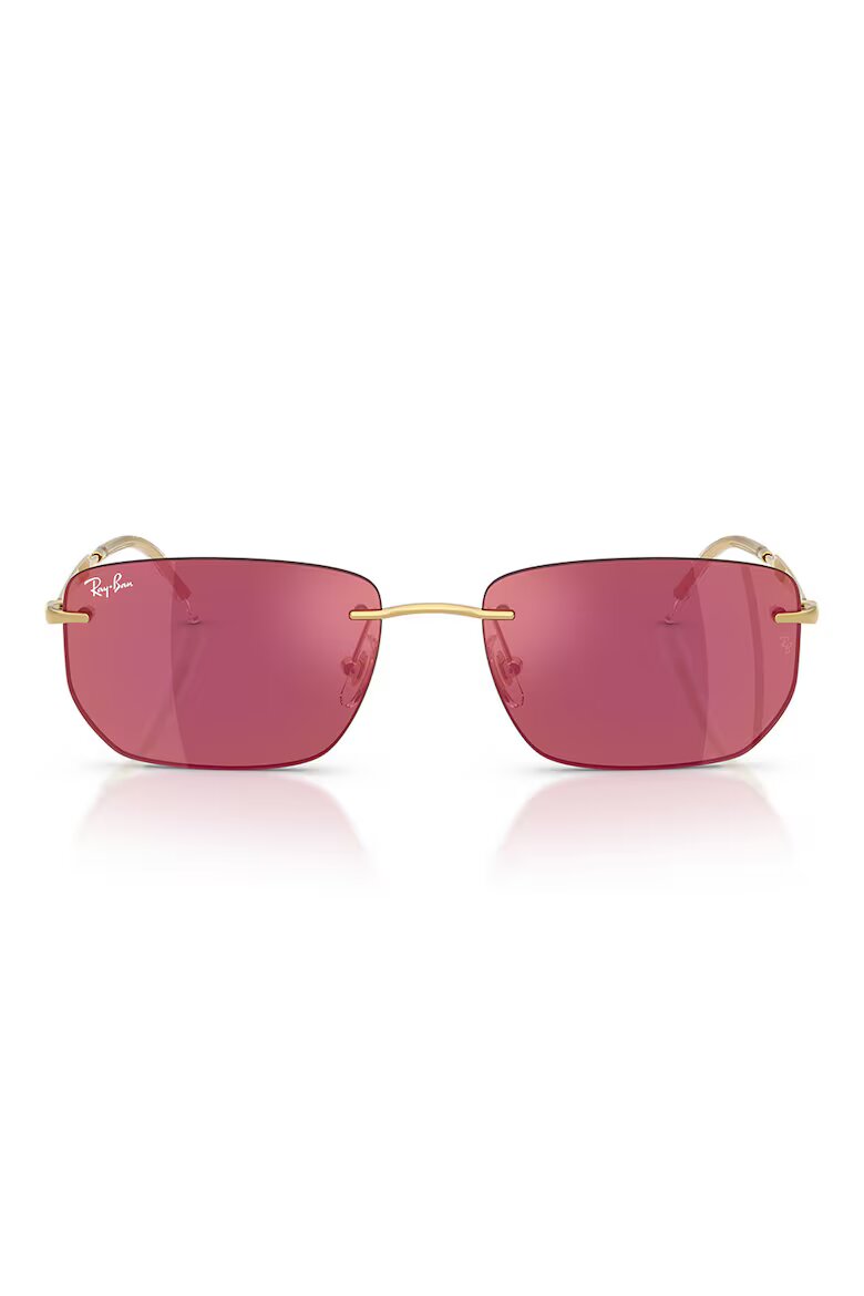 Ray-Ban Унисекс правоъгълни слънчеви очила Златист/Прозрачен