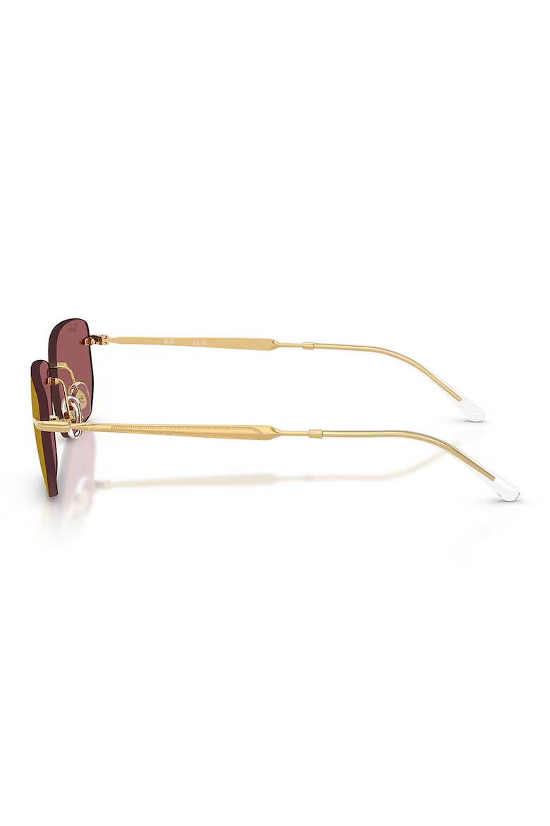 Ray-Ban Унисекс правоъгълни слънчеви очила Златист/Прозрачен