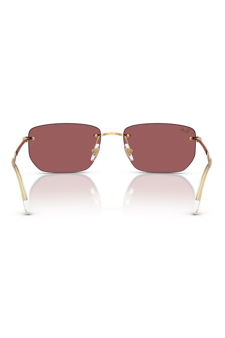 Ray-Ban Унисекс правоъгълни слънчеви очила Златист/Прозрачен