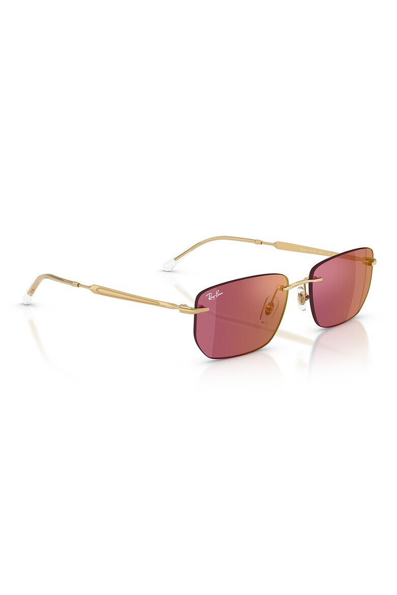 Ray-Ban Унисекс правоъгълни слънчеви очила Златист/Прозрачен
