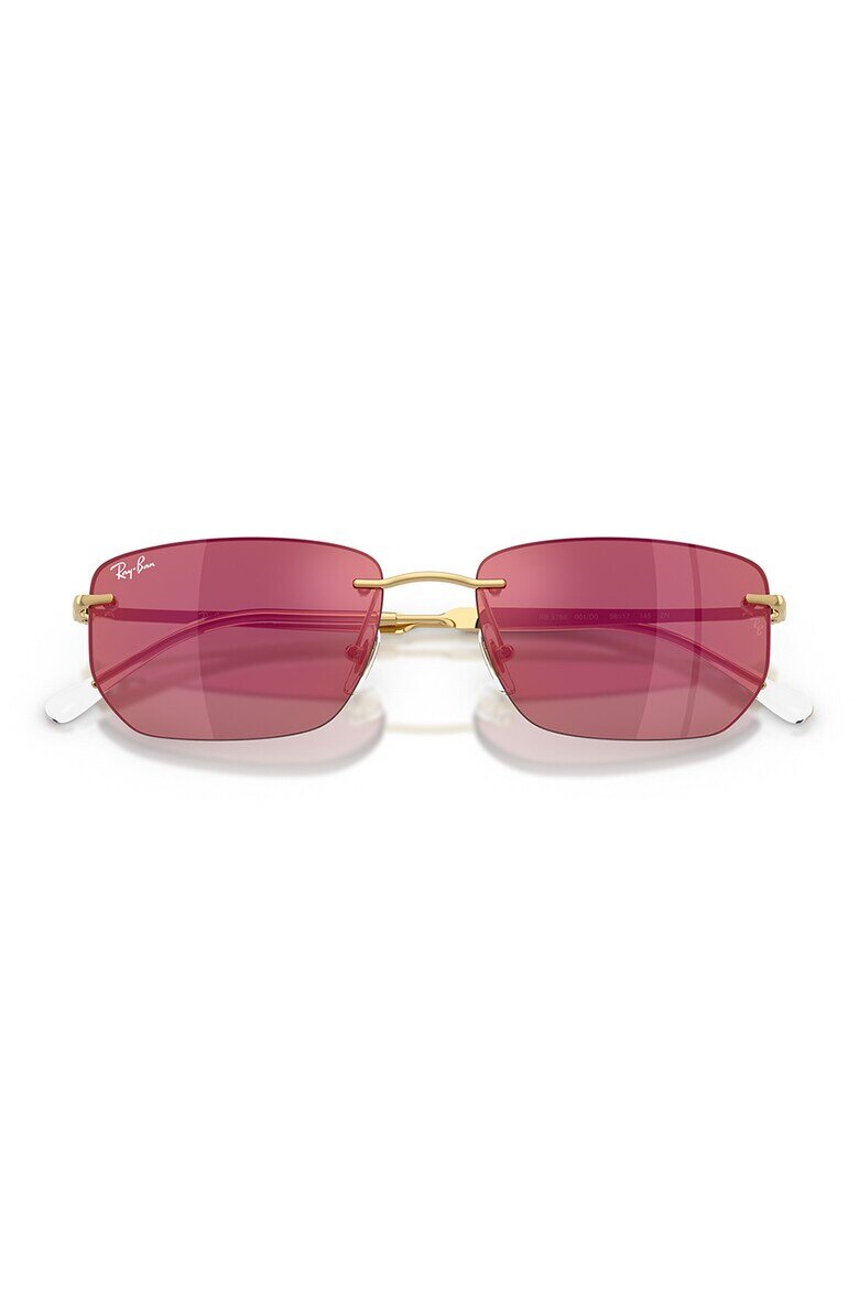 Ray-Ban Унисекс правоъгълни слънчеви очила Златист/Прозрачен