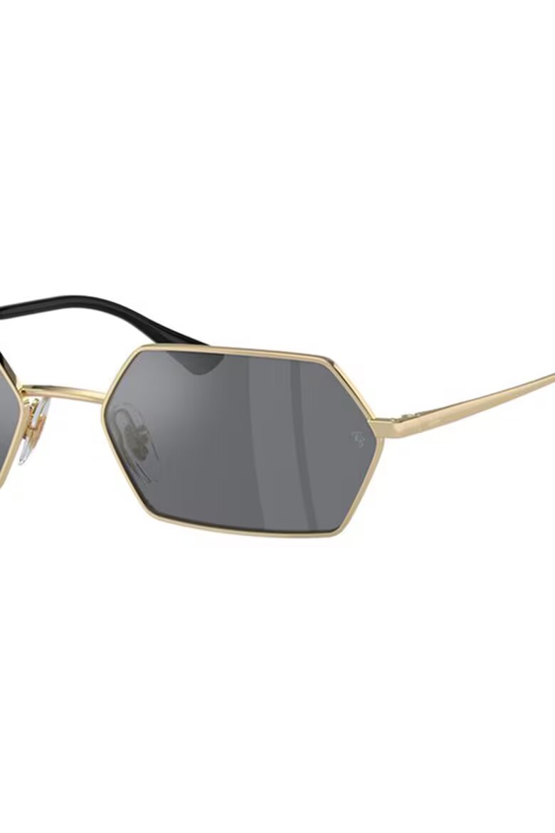 Ray-Ban Унисекс шестоъгълни слънчеви очила Златист/Черен