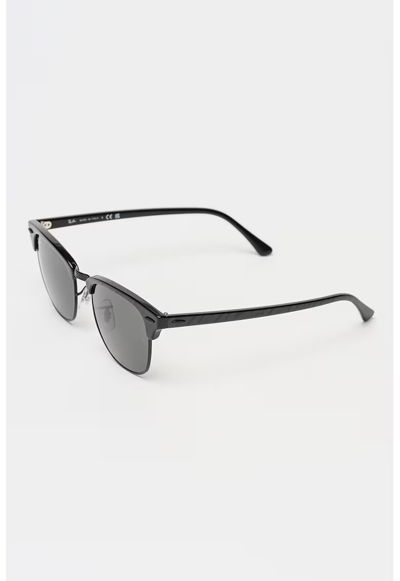 Ray-Ban Унисекс слънчеви очила Clubmaster с огледални стъкла - Златист/Кафяв