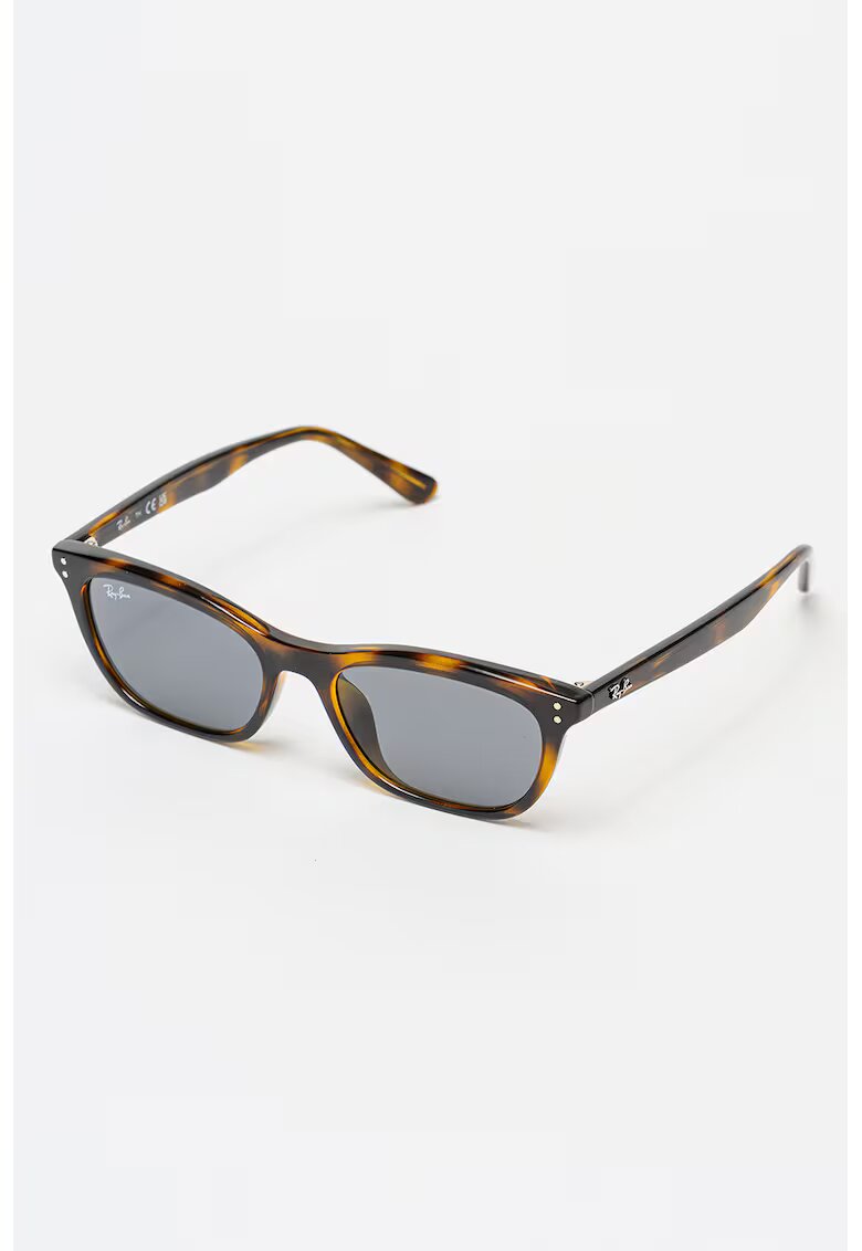 Ray-Ban Унисекс слънчеви очила с лого - Черен/Кафяв