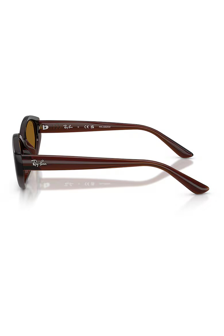 Ray-Ban Унисекс слънчеви очила с лого Тъмнокафяв