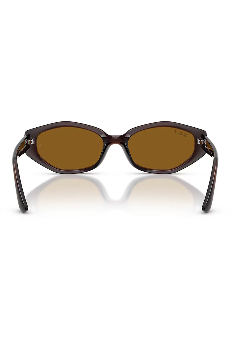 Ray-Ban Унисекс слънчеви очила с лого Тъмнокафяв