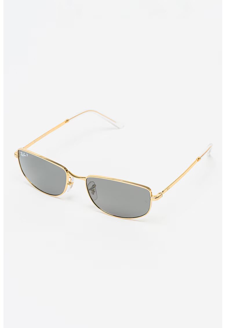 Ray-Ban Унисекс слънчеви очила с метална рамка - Златист/Прозрачен
