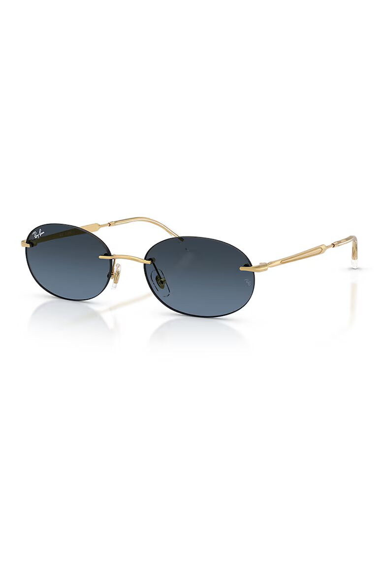 Ray-Ban Унисекс слънчеви очила с метална рамка Златист/Тъмносин