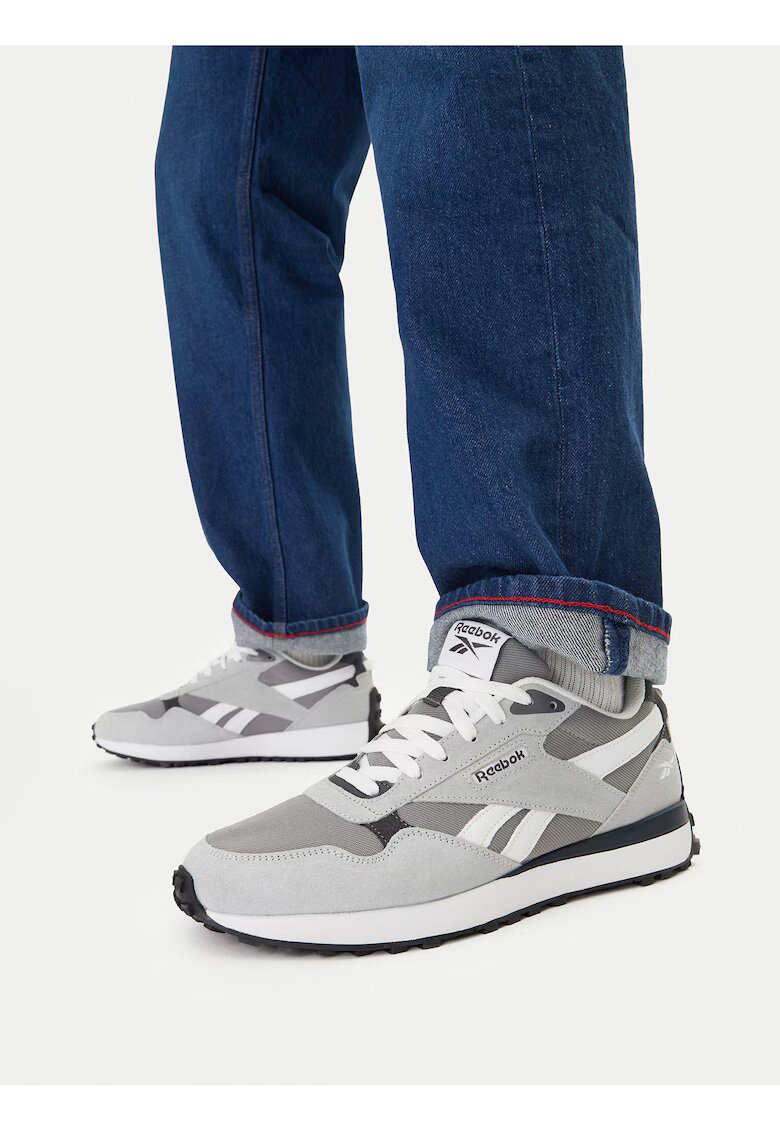 Reebok Мъжки маратонки - естествена кожа - сиви - текстилен интериор