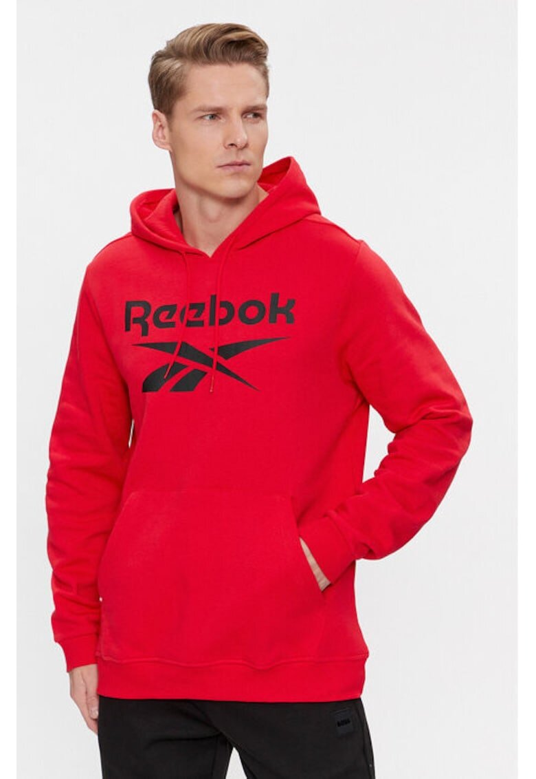 Reebok Мъжки суитшърт - 302301799 - Памук/Рециклиран полиестер - Черен - Черен