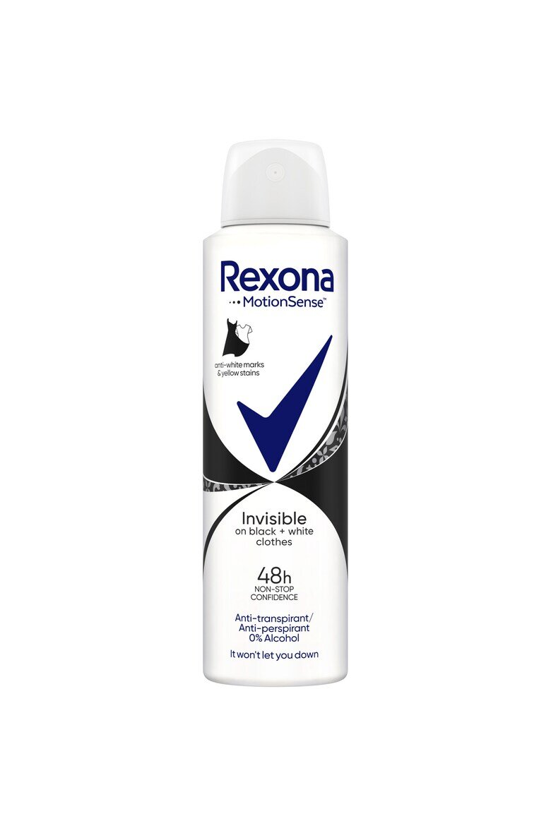 Rexona Дезодорант спрей против изпотяване Invisible Black&White 150 мл