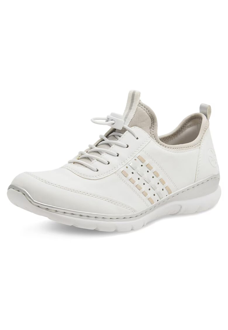 Rieker Дамски кецове - L3259-80 - бели - текстил