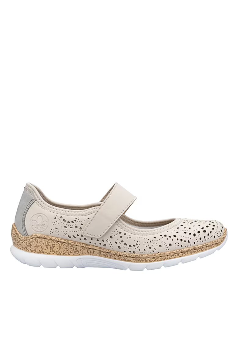 Rieker Дамски спортни обувки - ANTISTRESS - N4299-60 кремави - екокожа
