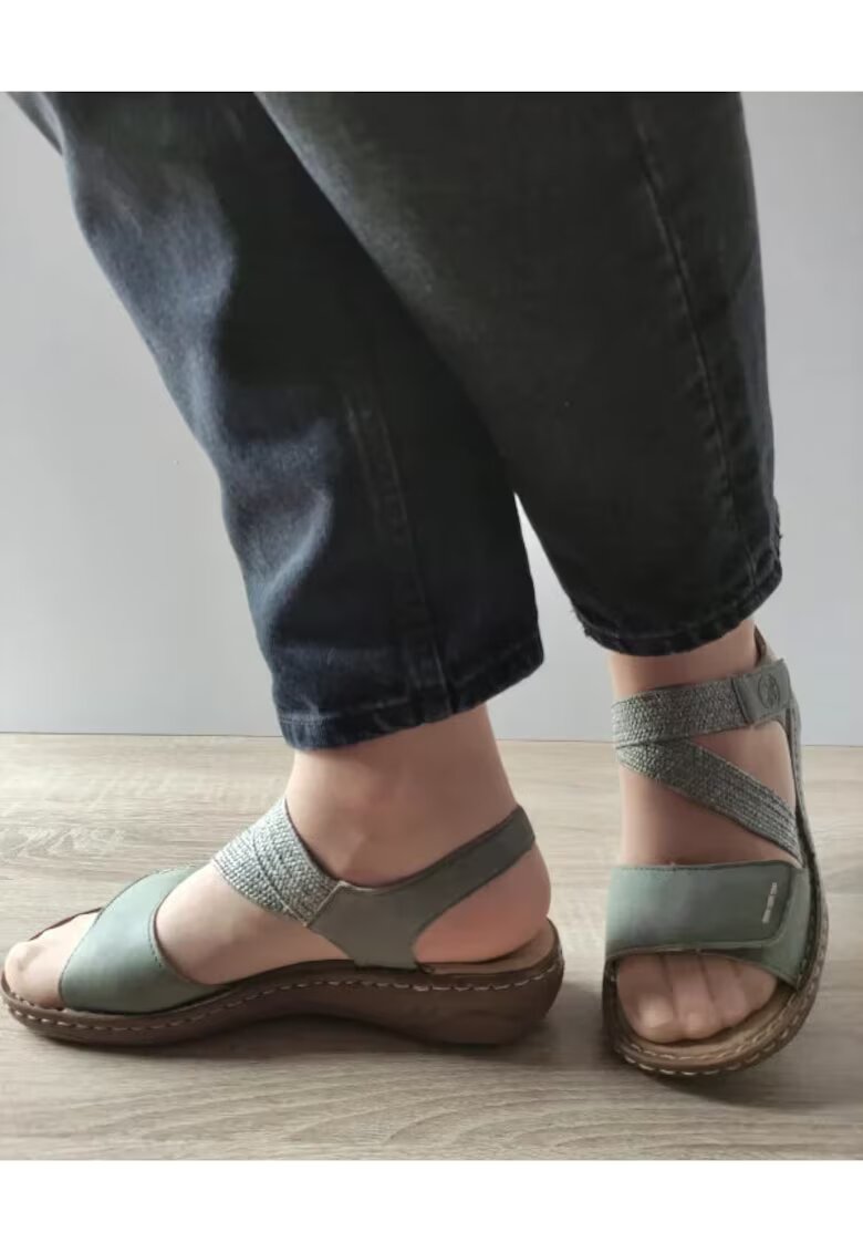 Rieker Ежедневни сандали V2862-52 Kaki Green - Зелени