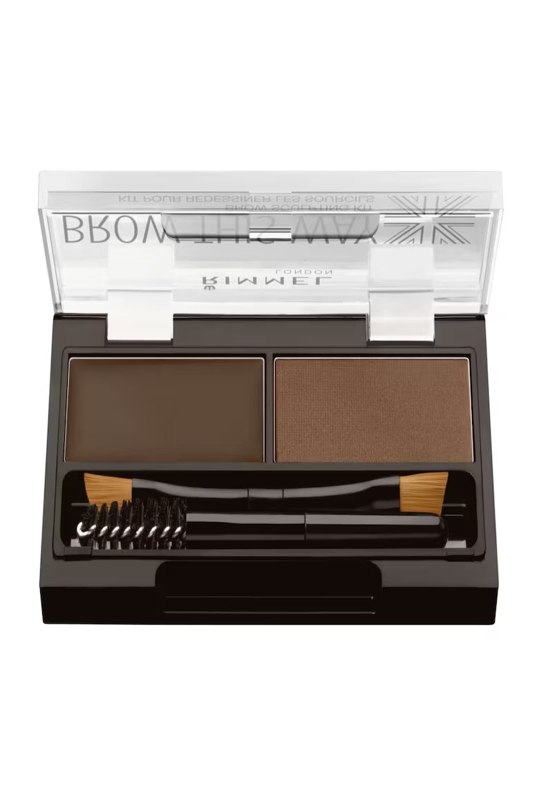Rimmel Комплект за оформяне на вежди London Brow This Way 003 Dark Brown 2.4 гр