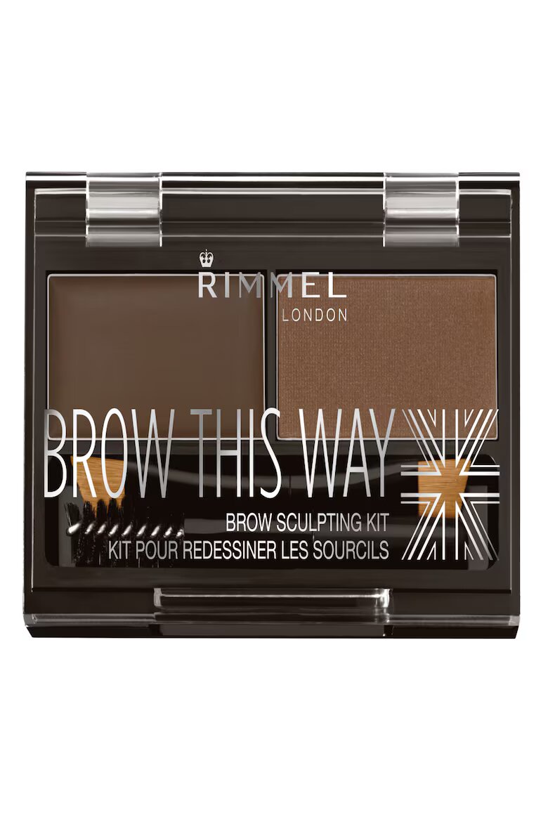 Rimmel Комплект за оформяне на вежди London Brow This Way 003 Dark Brown 2.4 гр
