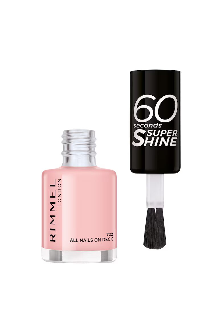 Rimmel Лак за нокти London 60 Seconds Super Shine 811 Hot Metal Love 8 мл 722