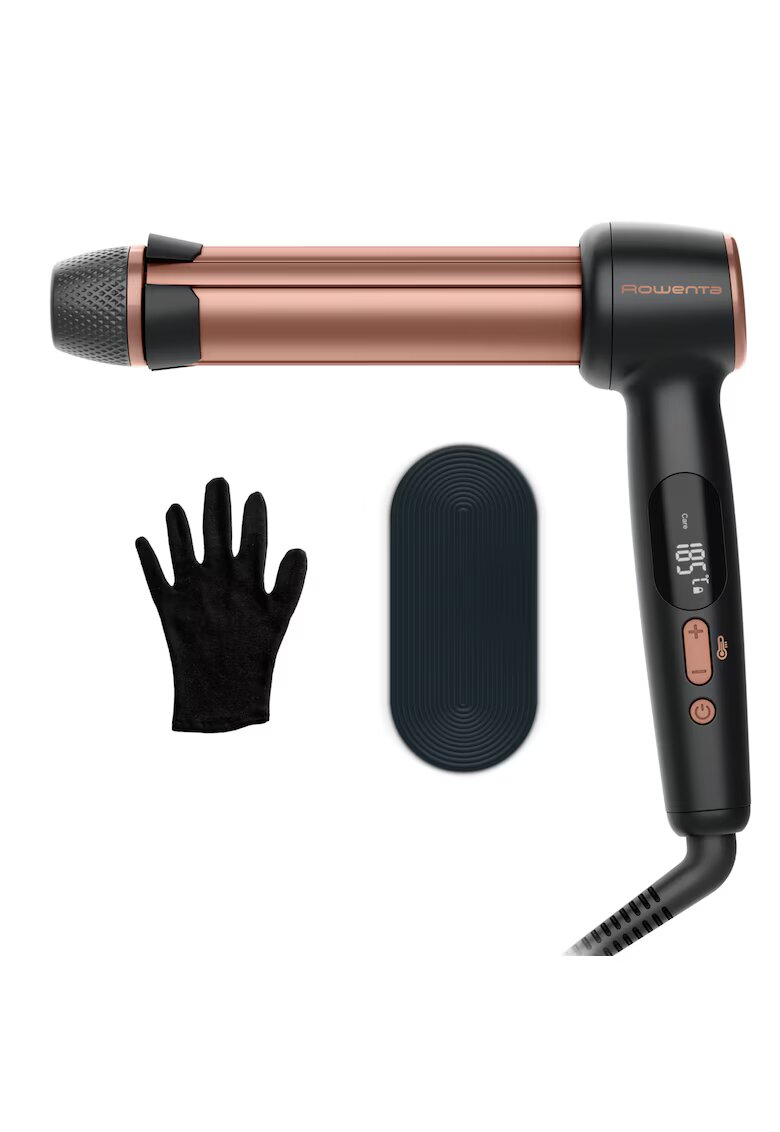 Rowenta Маша за коса Twist Curl - 75W - 4 температурни настройки 150 - 210°C - регулируема на 3 диаметъра 27 - 32 - 38 мм - керамично покритие - уникална L-образна ...