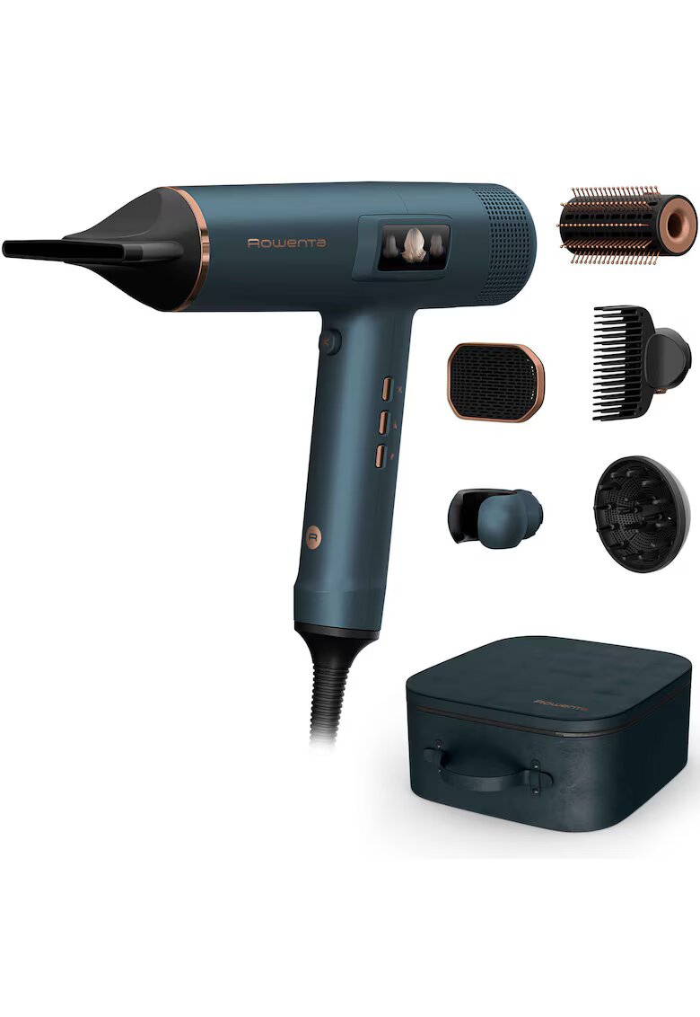 Rowenta Сешоар Maestria For You HY9430EO - 1800W - Автоматично регулиране според типа коса - Множество приставки за персонализиран стайлинг - Черен