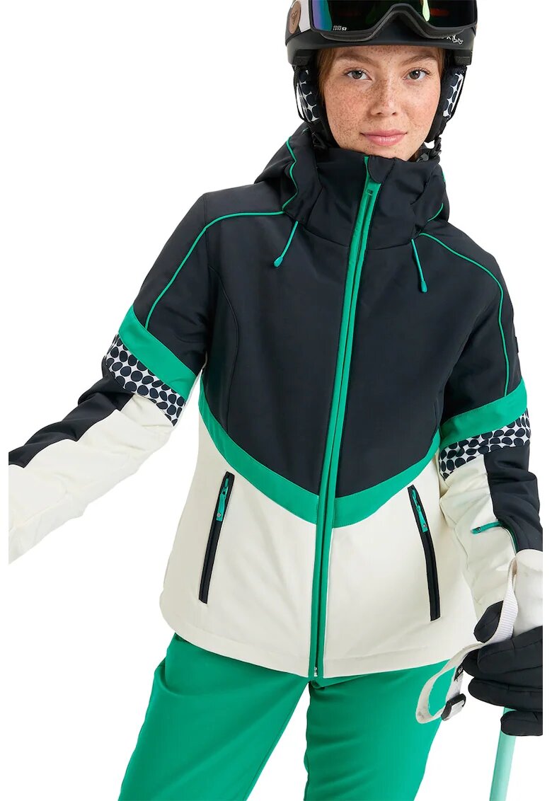 ROXY Ски яке Peak Chic със Softshell - Бял/Зелен/Черен