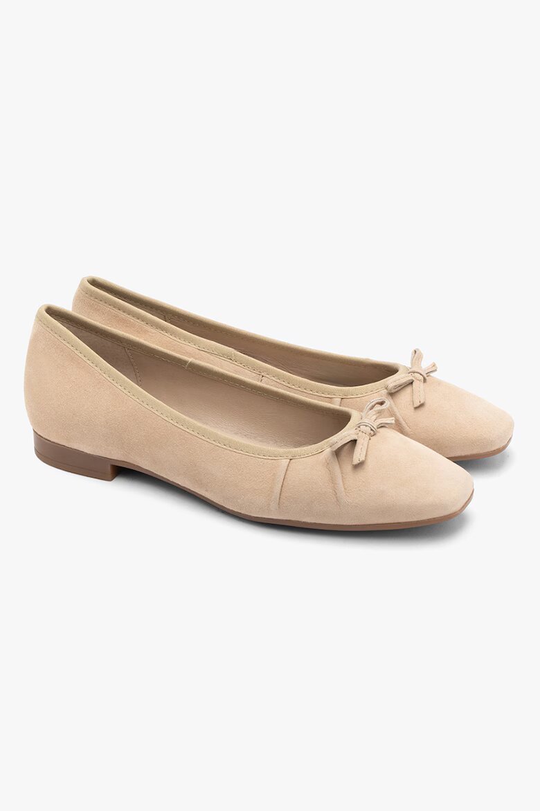 RYŁKO Велурени пантофки Светло бежово