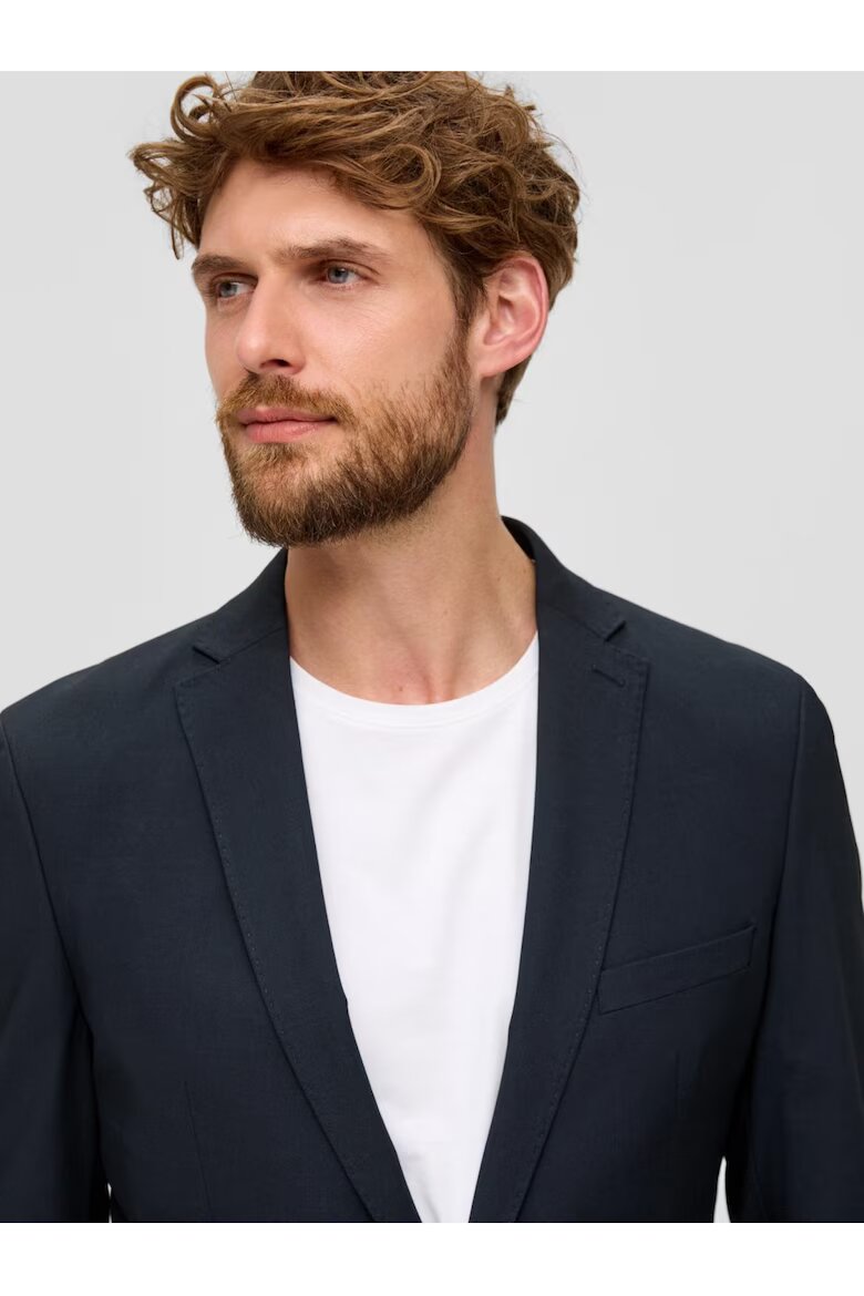 s.Oliver BLACK LABEL Мъжко елегантно сако с кройка Regular Fit Тъмносин