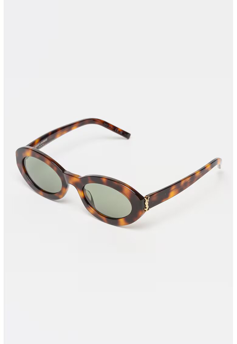 Saint Laurent Овални слънчеви очила Tortoise