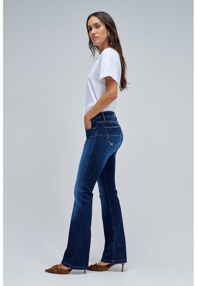Salsa Jeans Дънки с широк крачол и средна талия - Тъмносин