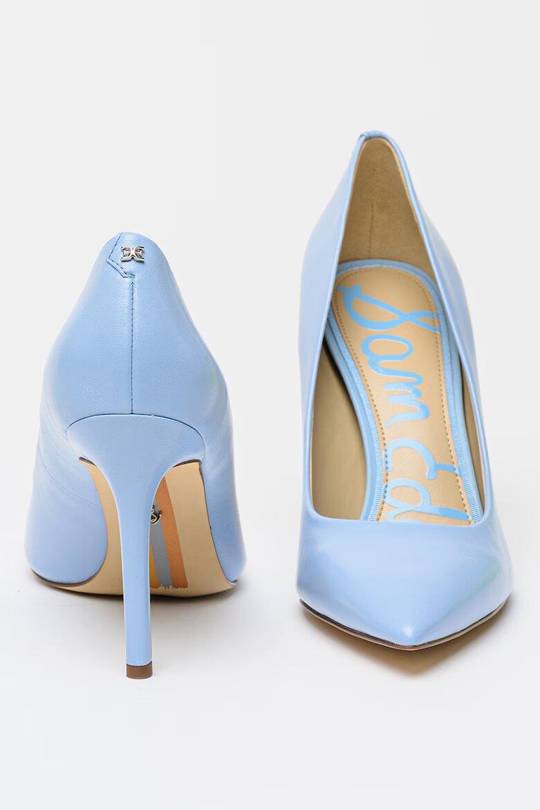 Sam Edelman Кожени обувки Hazel с остър връх Небесносин