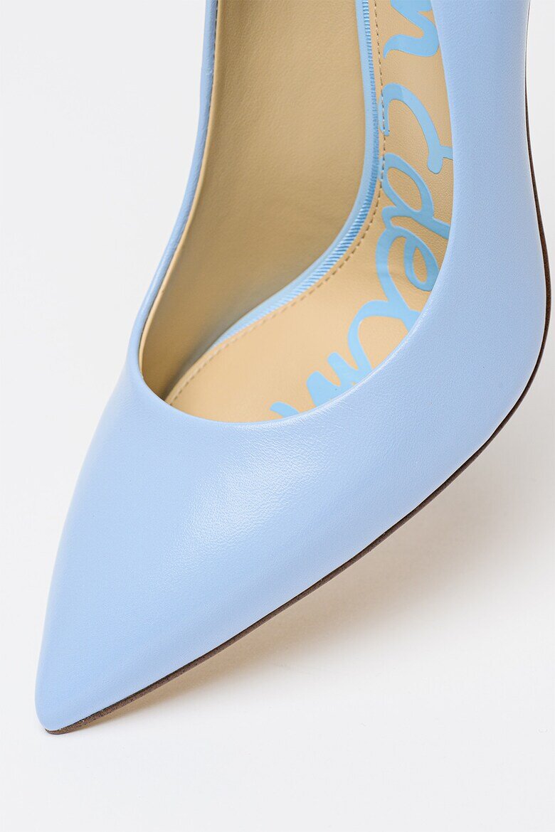 Sam Edelman Кожени обувки Hazel с остър връх Небесносин