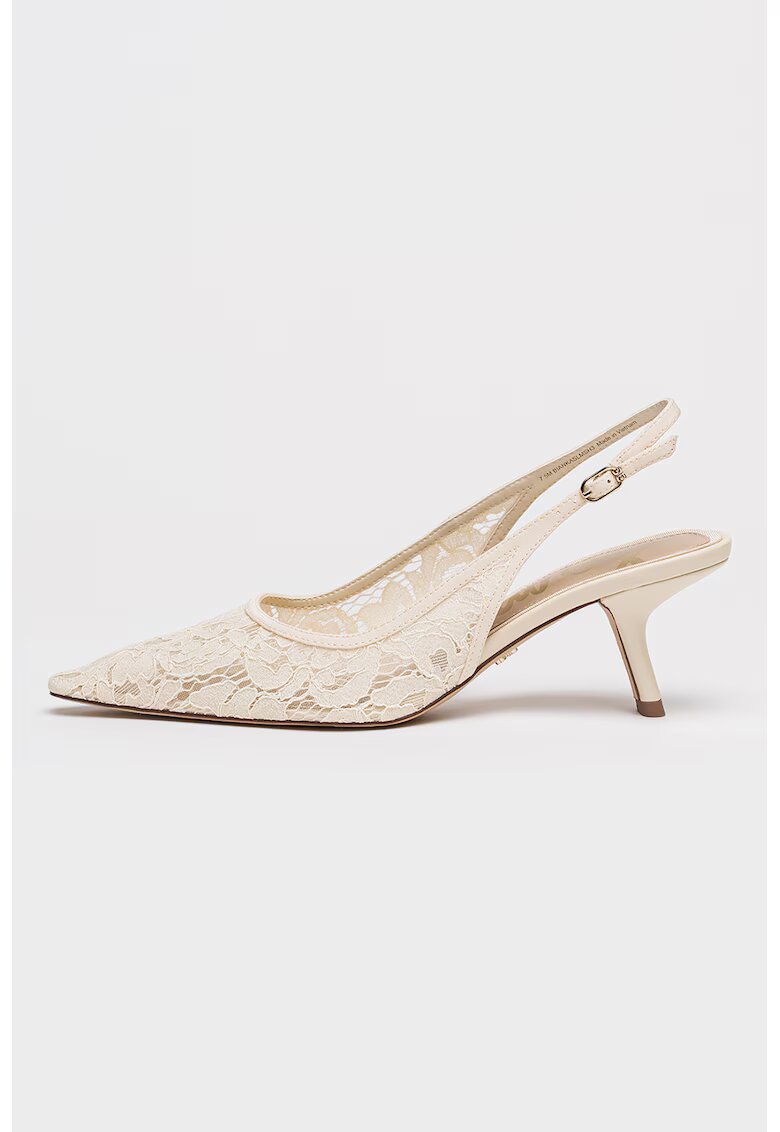 Sam Edelman Обувки Bianka с остър връх и отворена пета - Крем