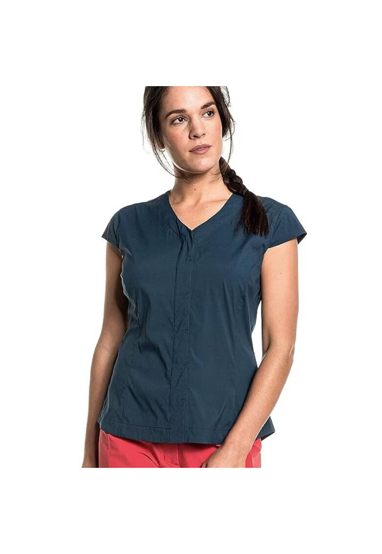 Schoeffel Дамска тениска Schoffel - тъмносиня - еластична материя - дамска кройка - за трекинг/аутдор